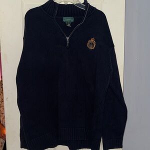 Lauren Ralph Lauren Dark Blue Zip-Up Sweater